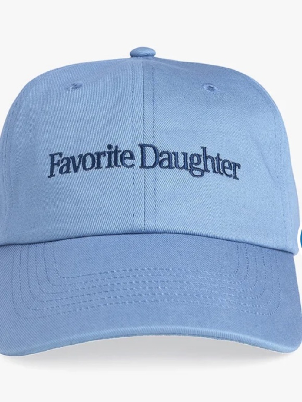 Favorite Daughter Baby Blue Kids Cap with Navy Embroidery
